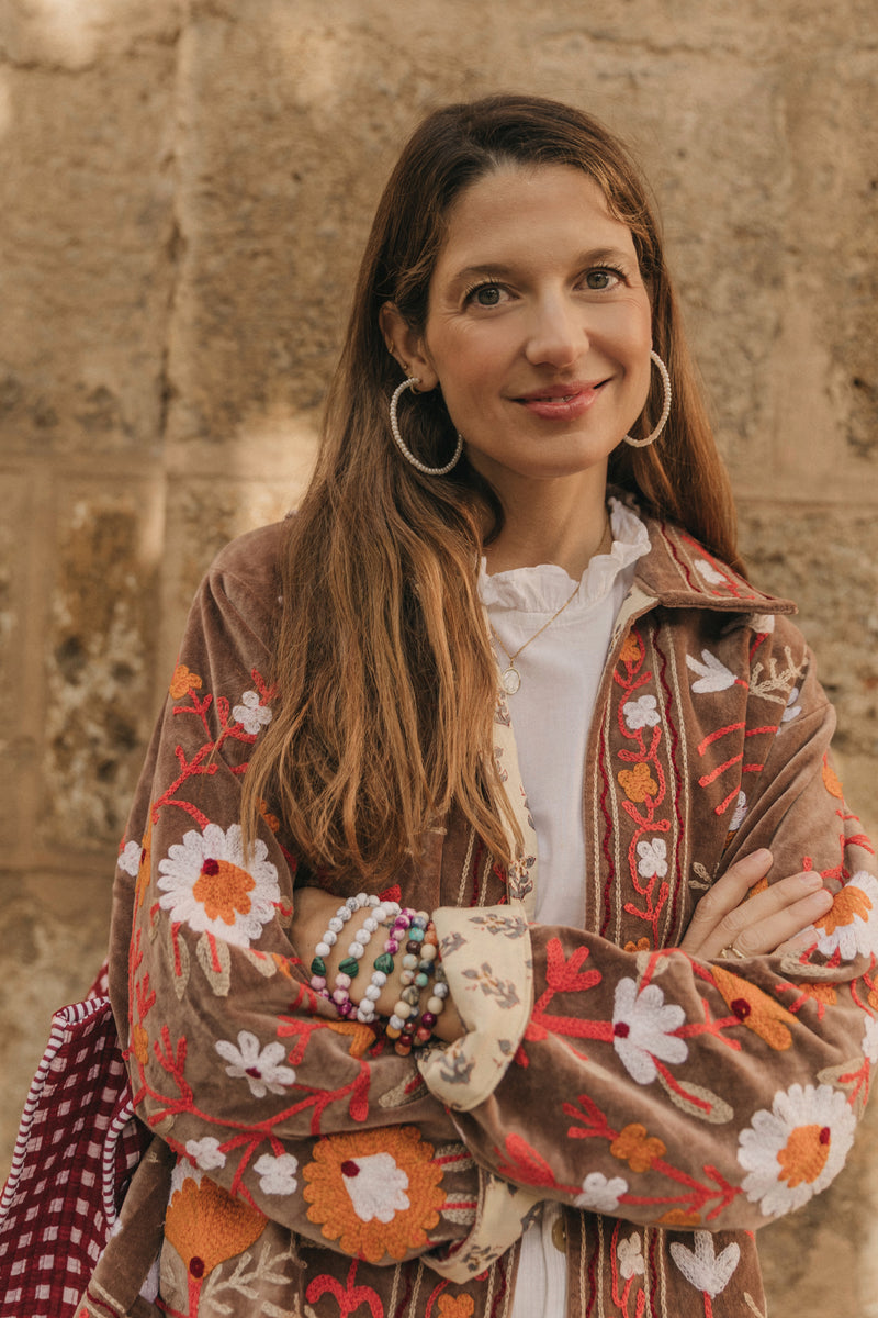 Chaqueta terciopelo corta marrón