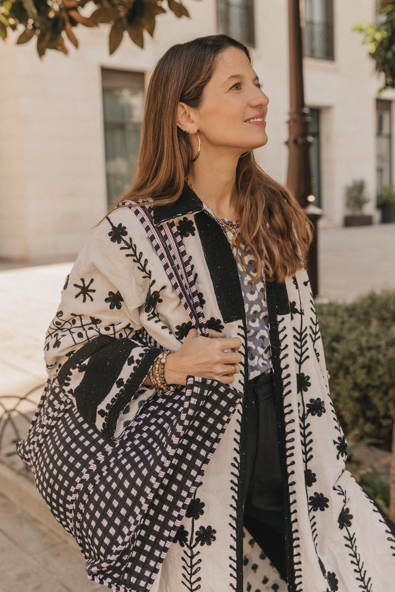 Chaqueta terciopelo blanco