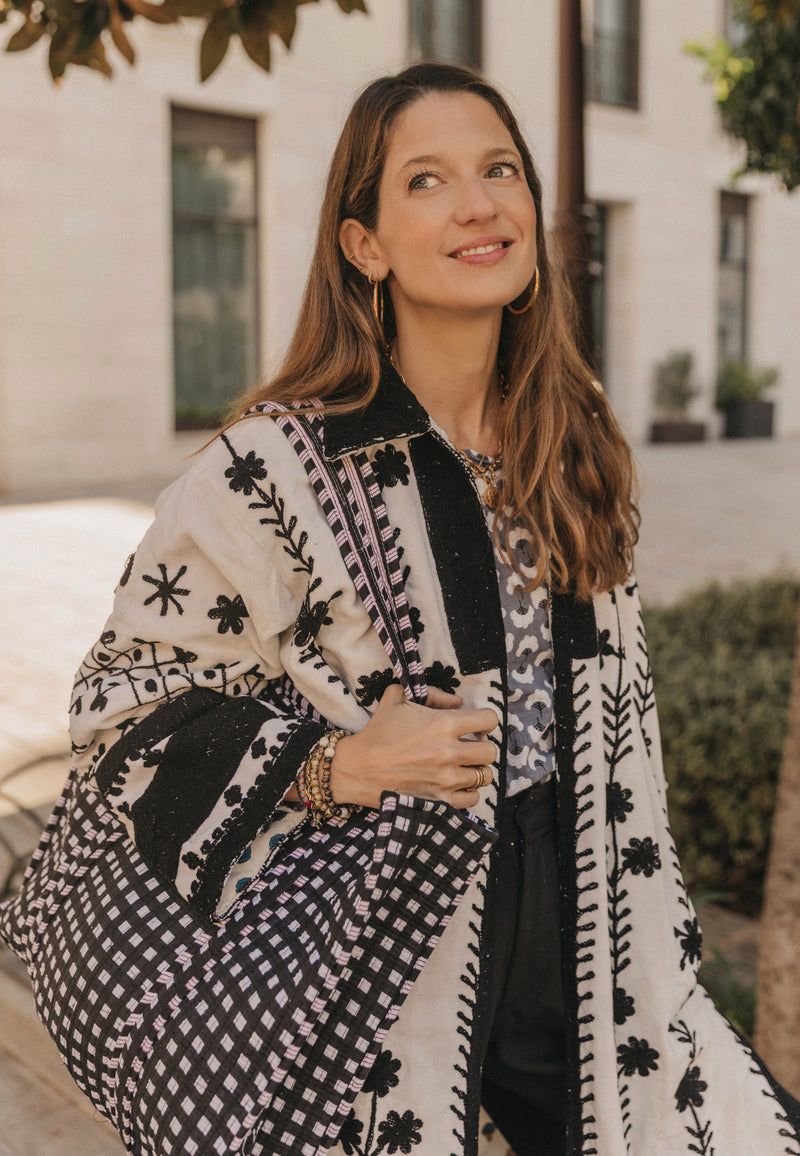 Chaqueta terciopelo blanco