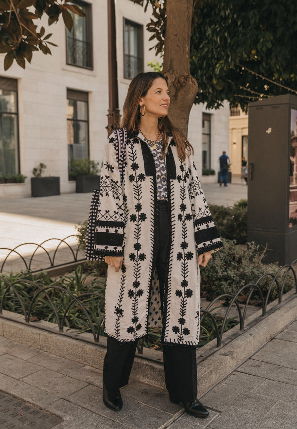 Chaqueta terciopelo blanco