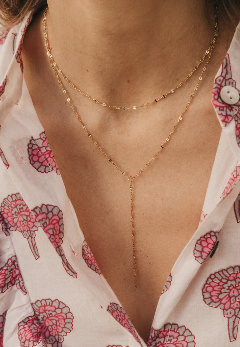 Colgante doble brillo