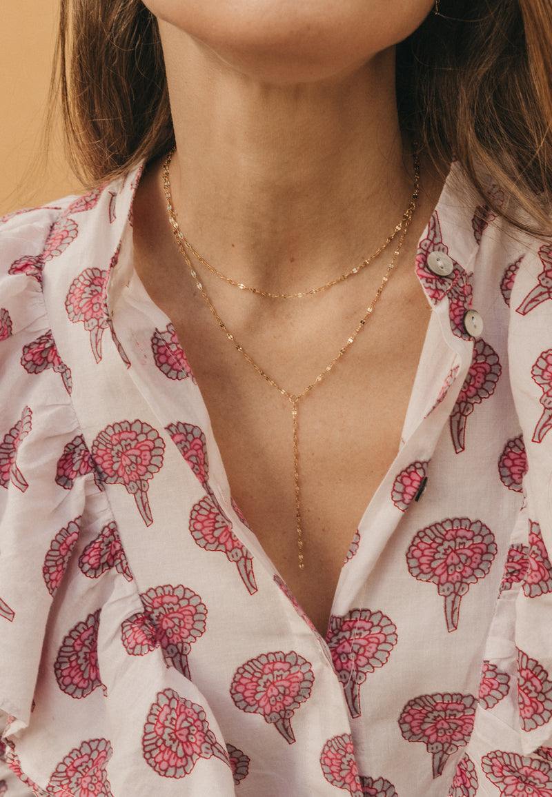 Colgante doble brillo