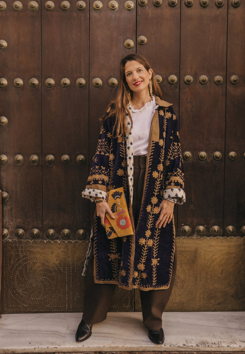 Chaqueta terciopelo azul marino