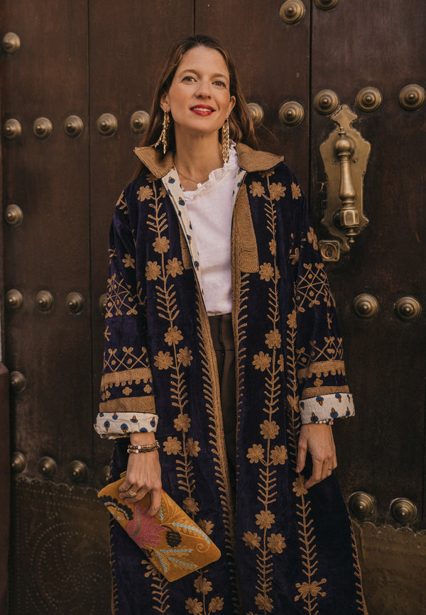 Chaqueta terciopelo azul marino