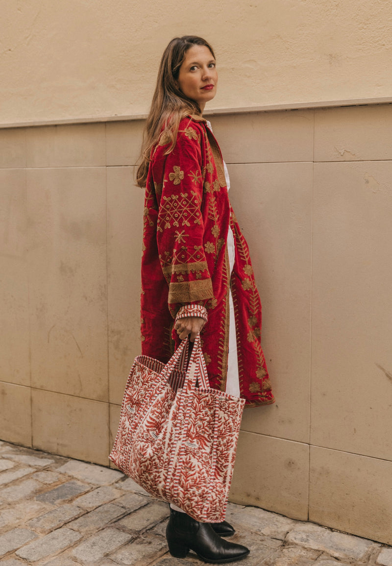 Chaqueta terciopelo rojo
