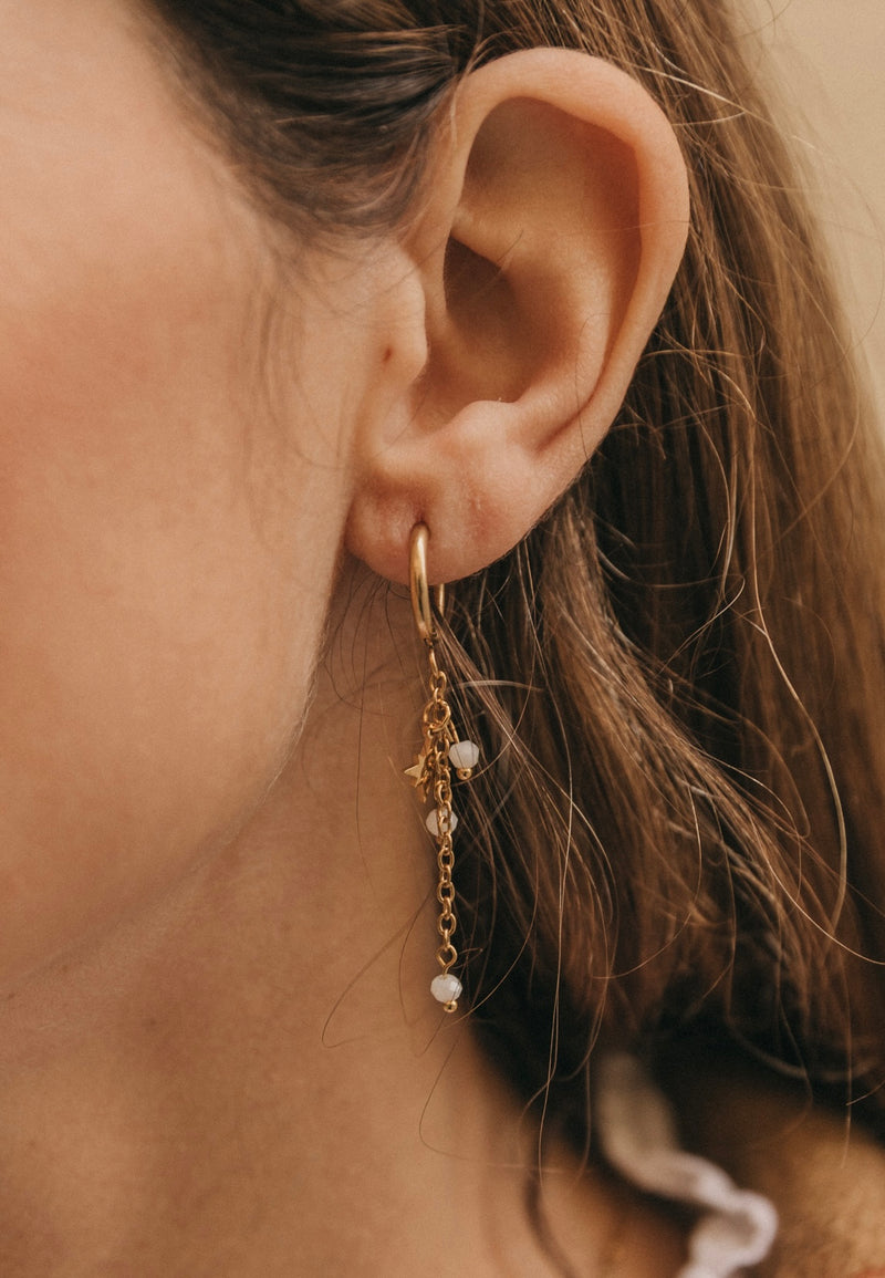 Aros estrellita y cadena