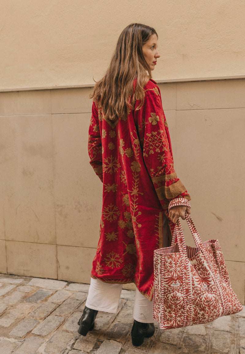 Chaqueta terciopelo rojo