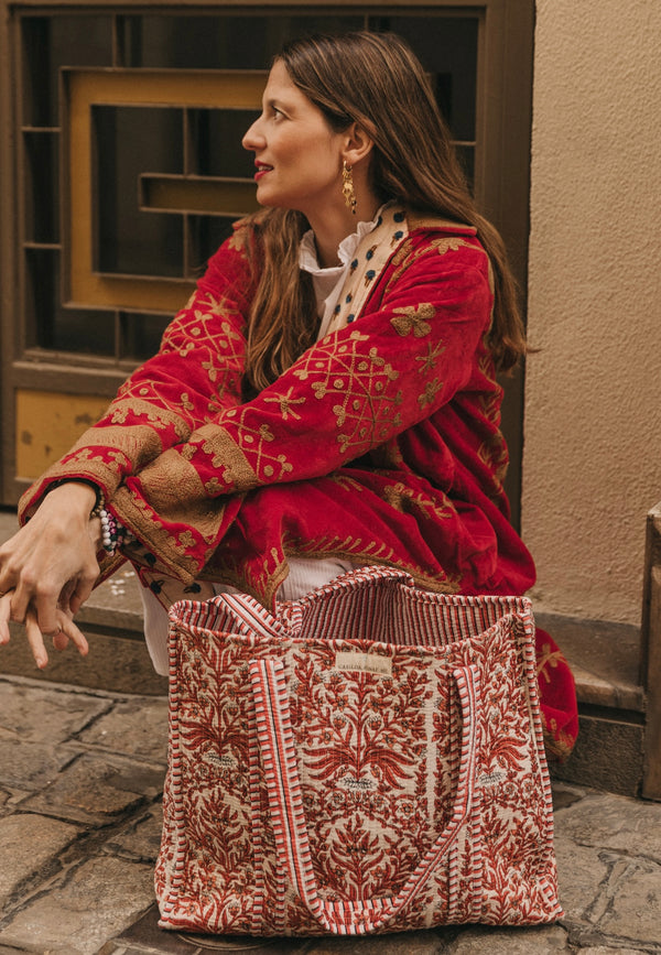 Bolso Tote Bag Coral