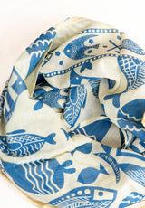 Pareo vestido pez azul