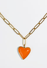 Colgante Corazón de melón coral