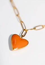 Colgante Corazón de melón coral