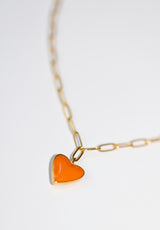 Colgante Corazón de melón coral