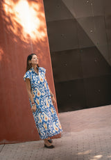 Vestido étnico azul