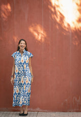 Vestido étnico azul