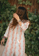 Vestido estampado corales