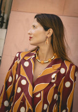 Collar bolas naranjas