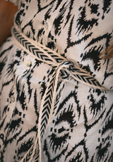 Vestido estampado negro y blanco