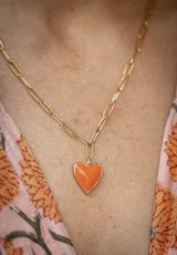 Colgante Corazón de melón coral