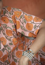 Vestido flores naranjas
