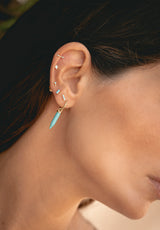 Aros bala turquesa