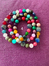 Rosario pulsera collar piedra plana