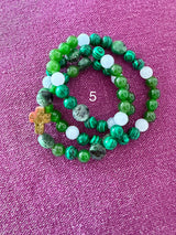 Rosario pulsera collar piedra plana