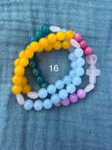 Rosario pulsera collar corazón