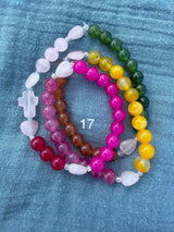 Rosario pulsera collar corazón