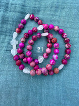 Rosario pulsera collar corazón