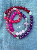 Rosario pulsera collar corazón