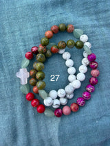 Rosario pulsera collar corazón