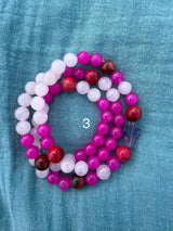 Rosario pulsera collar piedra redonda