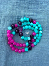 Rosario pulsera collar piedra redonda