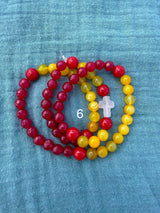 Rosario pulsera collar piedra redonda