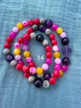 Rosario pulsera collar piedra redonda