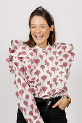Camisa flor rosa