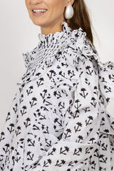 Camisa flor negra