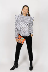 Camisa flor negra
