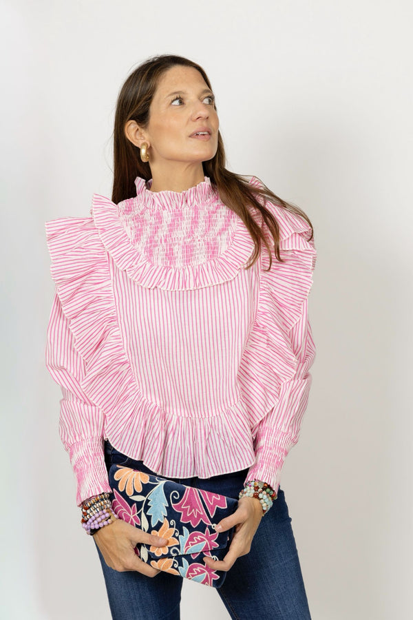 Camisa rayas rosa