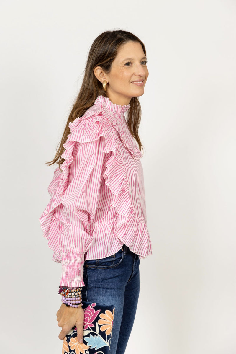 Camisa rayas rosa