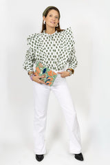 Camisa pluma verde