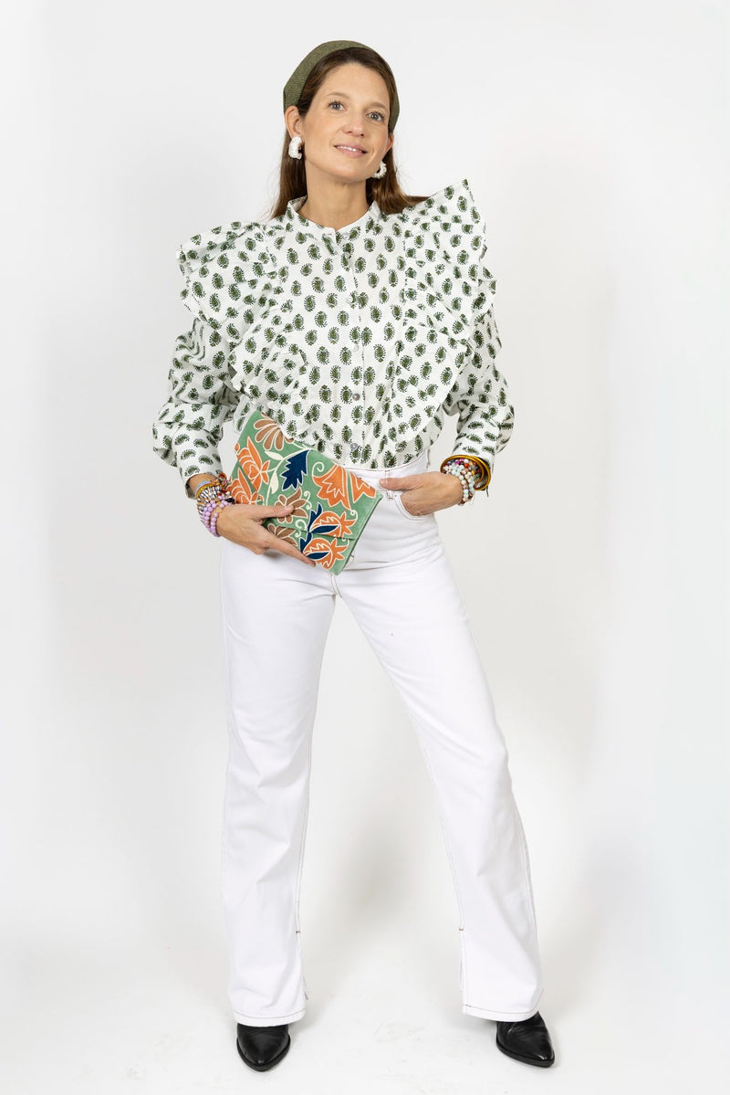 Camisa pluma verde