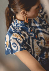 Pendientes flecos naranja y verde