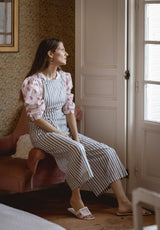 Camisa manga abullonada plumas rosa