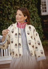 Chaqueta bomber beige