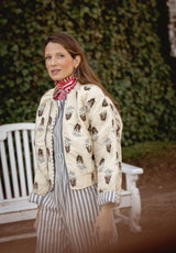 Chaqueta bomber beige