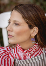 Pendientes cuentas azul