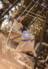 Pendientes flecos azul y rojo