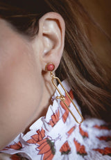 Pendientes nudo coral