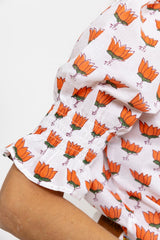 Camisa tulipán naranja